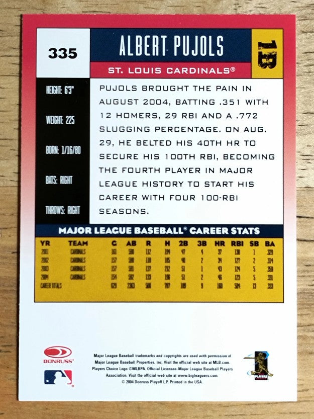 2005 Donruss #335 Albert Pujols