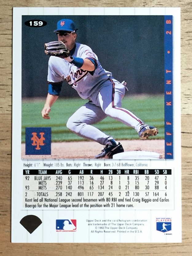 1994 Collector's Choice Silver Signature #159 Jeff Kent