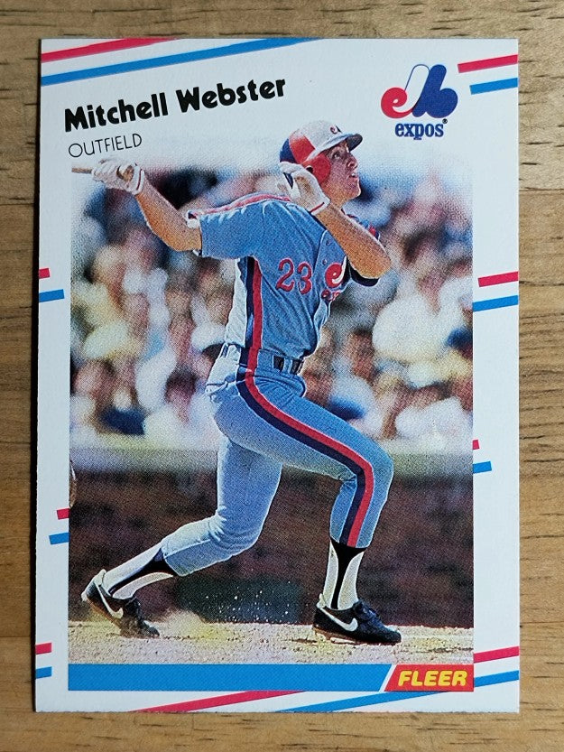 1988 Fleer #199 Mitch Webster
