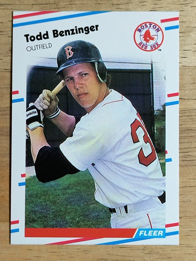 1988 Fleer #344 Todd Benzinger RC