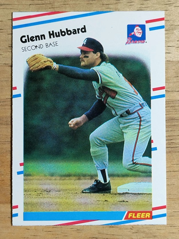 1988 Fleer #542 Glenn Hubbard