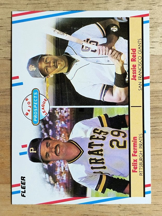 1988 Fleer #643 Felix Fermin/Jesse Reid RC