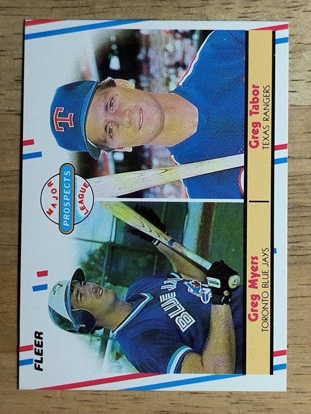 1988 Fleer #644 Greg Myers/Greg Tabor RC