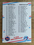 1988 Fleer #655 CL: Blue Jays/Mets/Brewers/Expos
