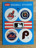 1989 Fleer Team Stickers #15 Indians/Tigers/Mets/Phillies
