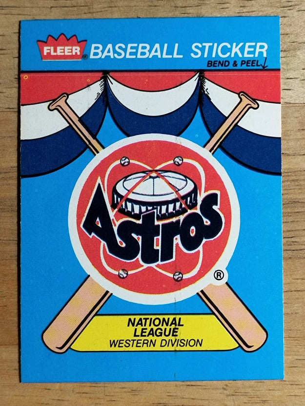 1989 Fleer Team Stickers #18 Houston Astros/Logo