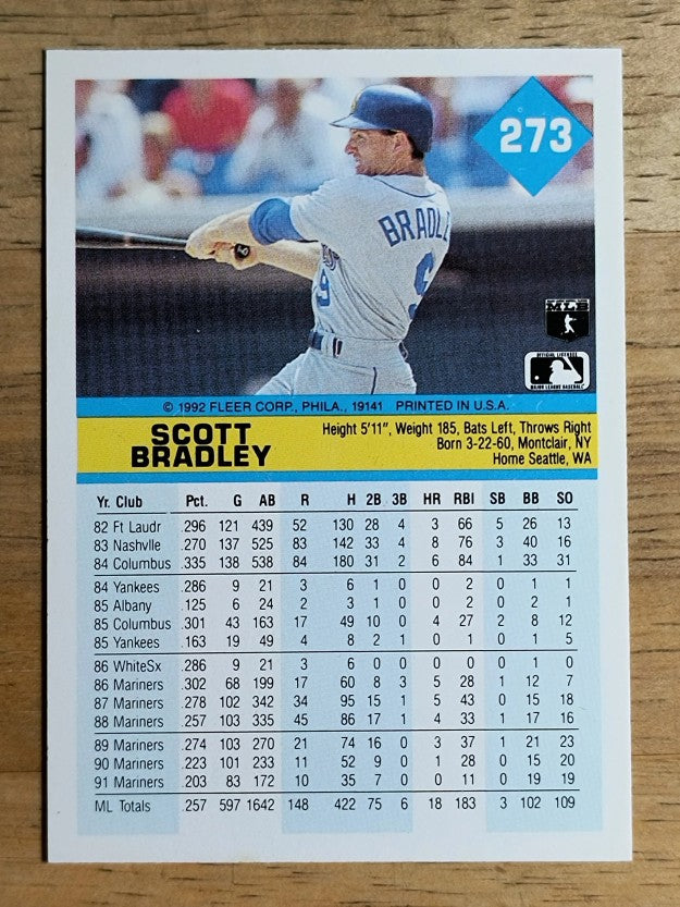1992 Fleer #273 Scott Bradley