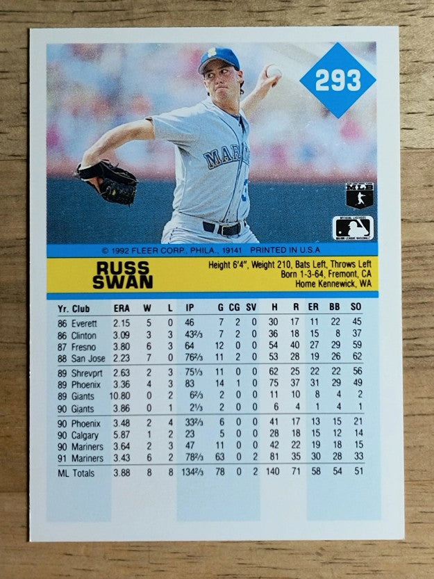 1992 Fleer #293 Russ Swan
