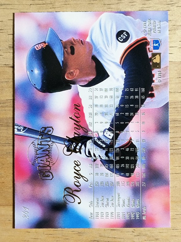 1994 Flair #241 Royce Clayton