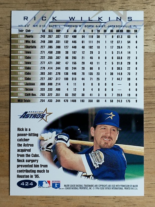 1996 Fleer Tiffany #424 Rick Wilkins