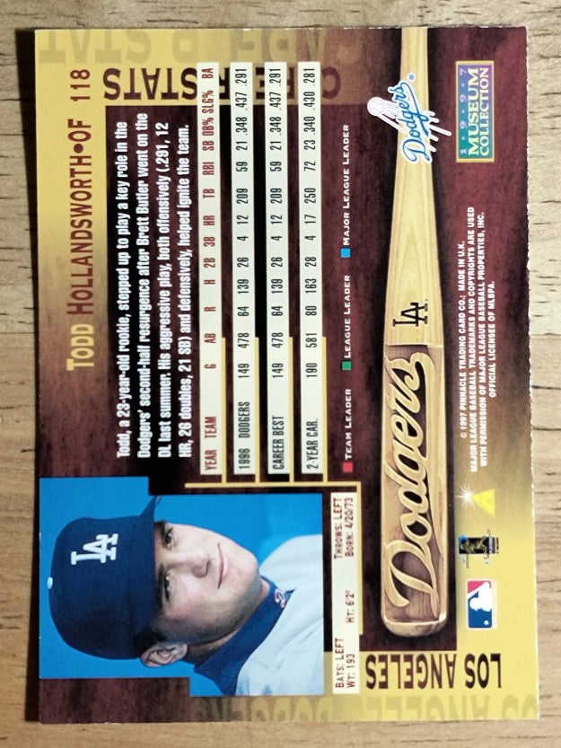 1997 Pinnacle Museum Collection #118 Todd Hollandsworth (EXMT)