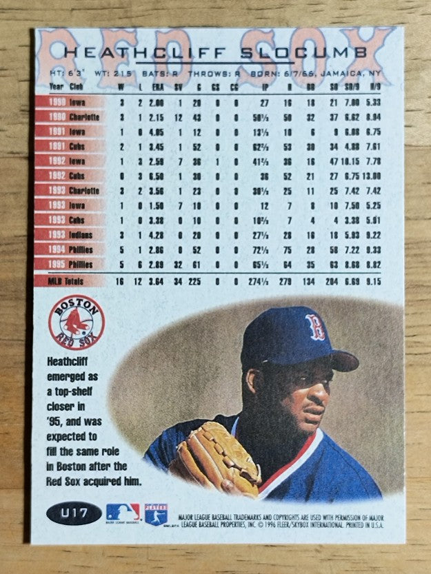 1996 Fleer Update #U17 Heathcliff Slocumb