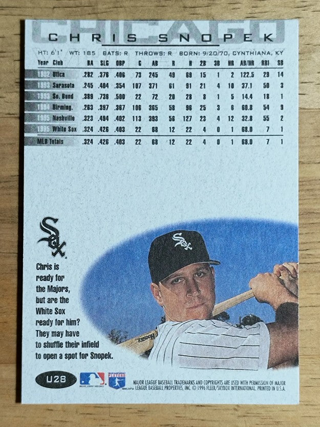 1996 Fleer Update #U28 Chris Snopek