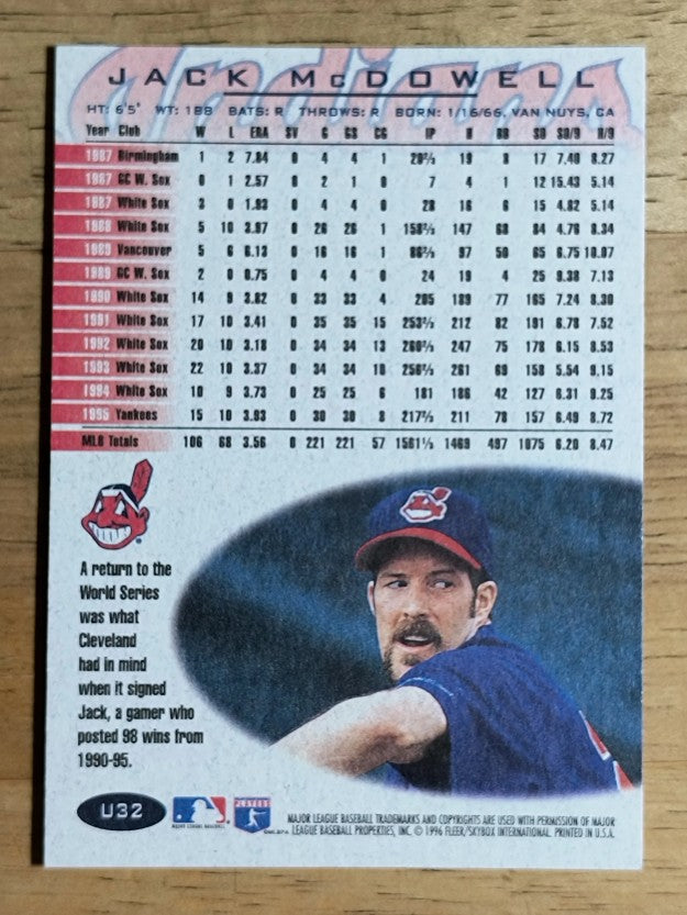 1996 Fleer Update #U32 Jack McDowell