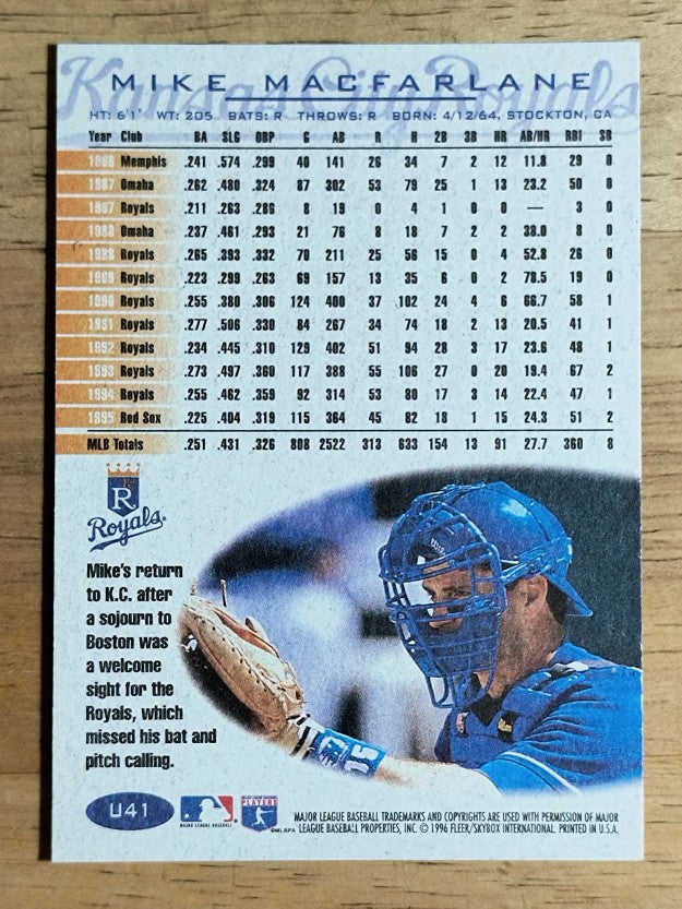 1996 Fleer Update #U41 Mike Macfarlane