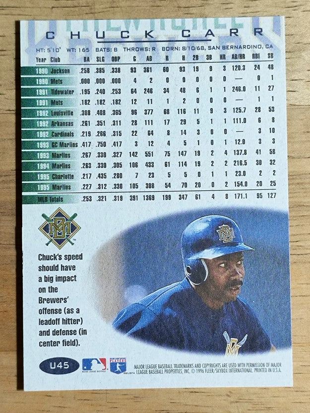 1996 Fleer Update #U45 Chuck Carr