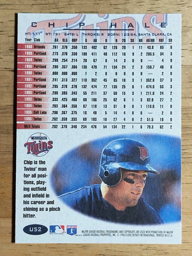 1996 Fleer Update #U52 Chip Hale