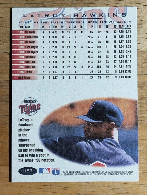 1996 Fleer Update #U53 LaTroy Hawkins