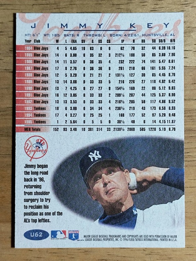 1996 Fleer Update #U62 Jimmy Key
