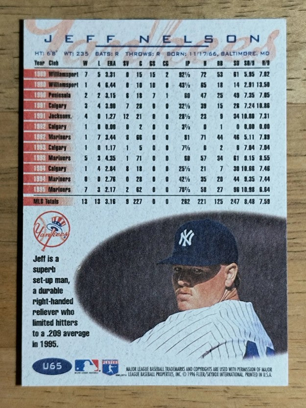 1996 Fleer Update #U65 Jeff Nelson