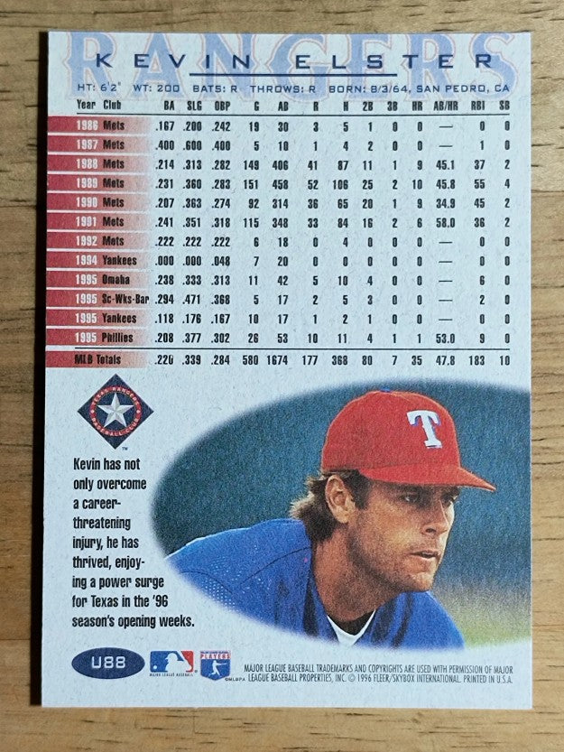 1996 Fleer Update #U88 Kevin Elster
