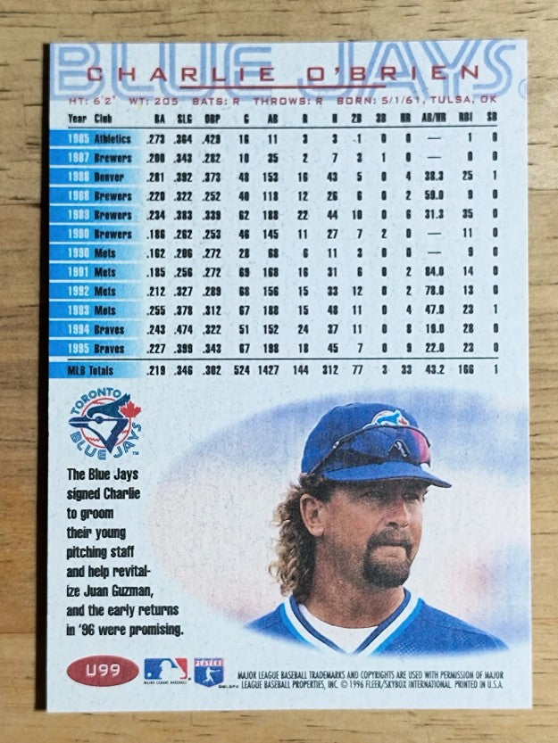 1996 Fleer Update #U99 Charlie O'Brien