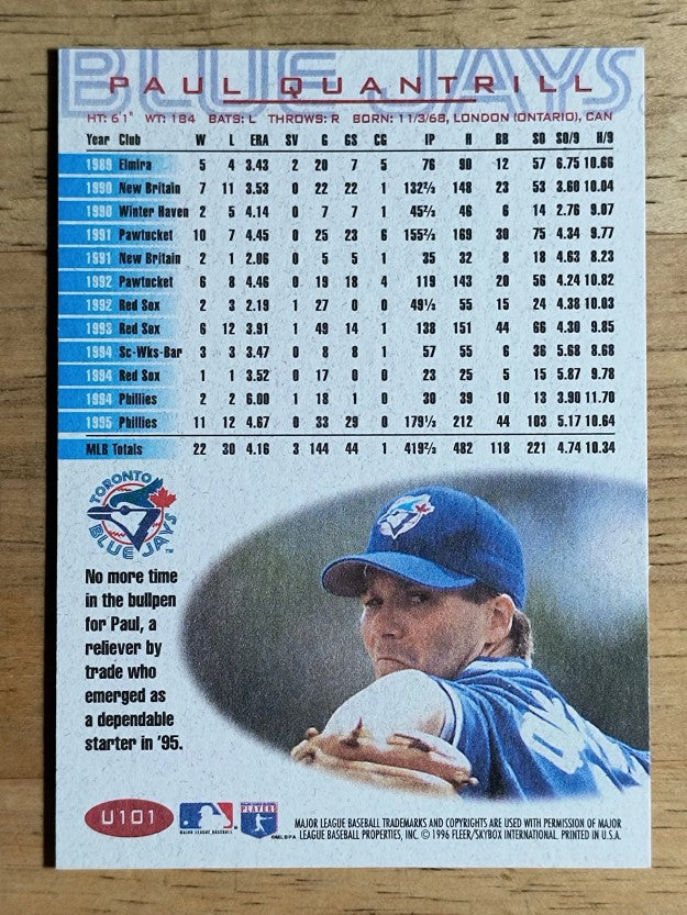 1996 Fleer Update #U101 Paul Quantrill