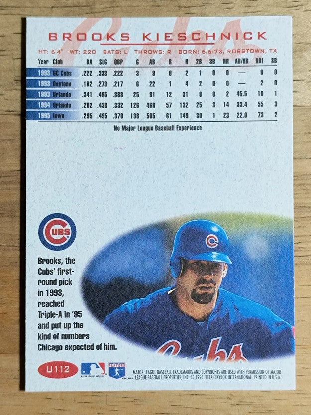 1996 Fleer Update #U112 Brooks Kieschnick
