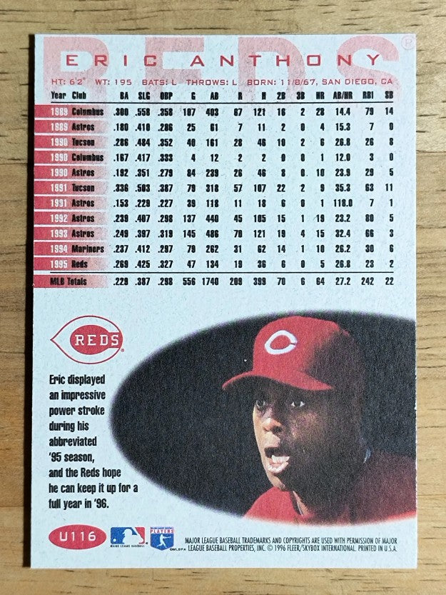 1996 Fleer Update #U116 Eric Anthony