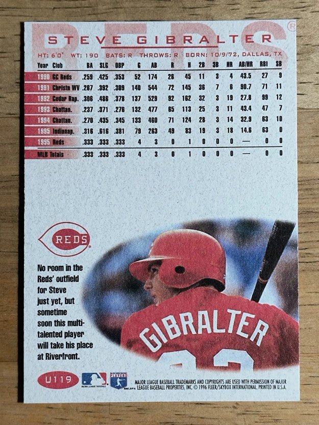 1996 Fleer Update #U119 Steve Gibralter