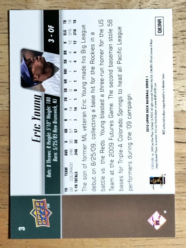 2010 Upper Deck #3 Eric Young Jr.