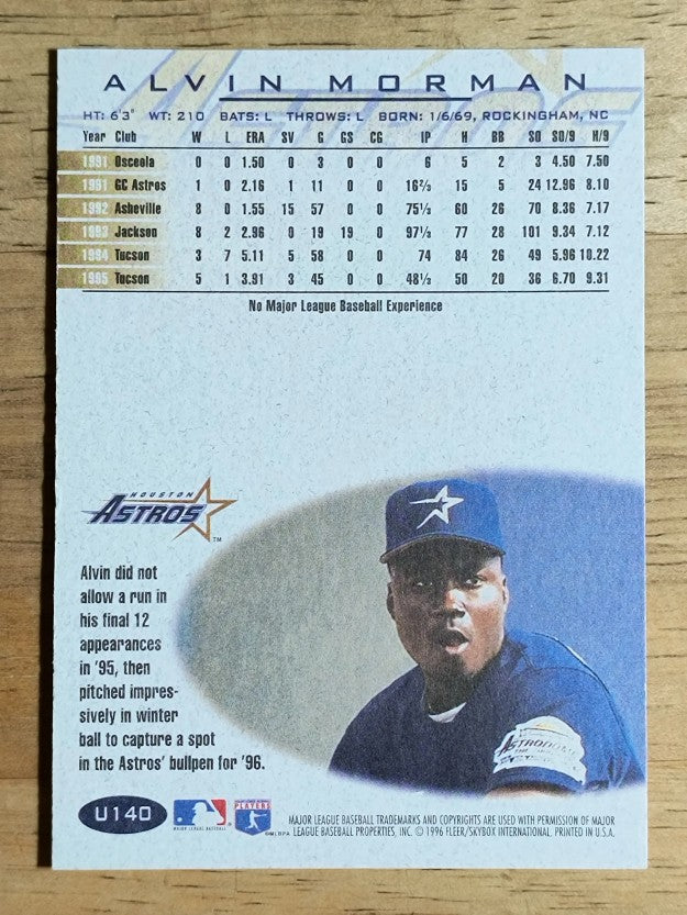1996 Fleer Update #U140 Alvin Morman