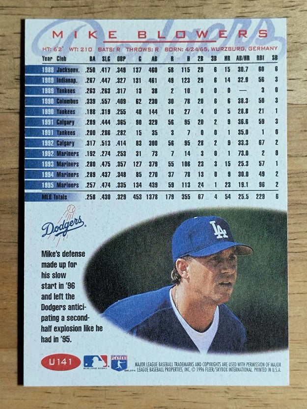 1996 Fleer Update #U141 Mike Blowers