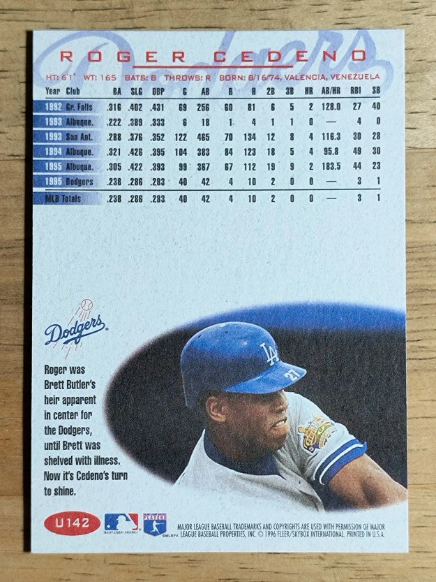 1996 Fleer Update #U142 Roger Cedeno