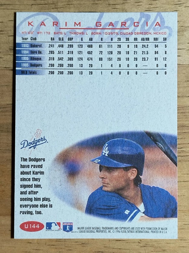 1996 Fleer Update #U144 Karim Garcia