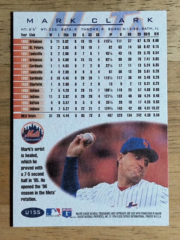 1996 Fleer Update #U155 Mark Clark