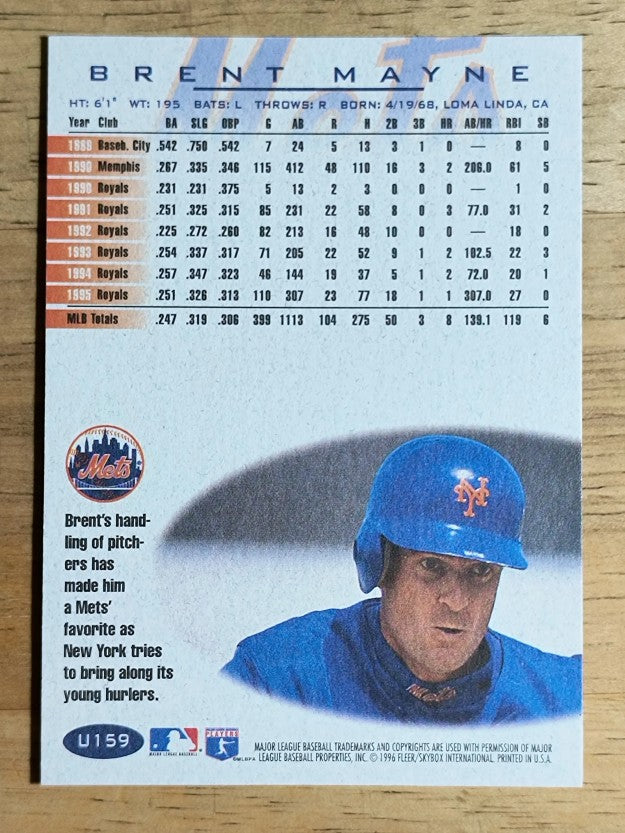 1996 Fleer Update #U159 Brent Mayne