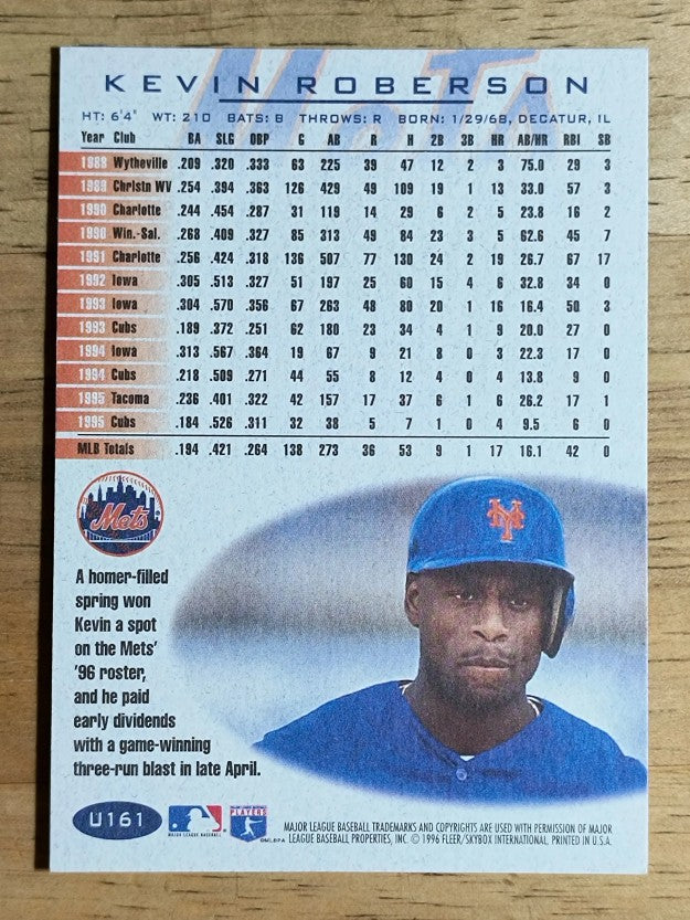 1996 Fleer Update #U161 Kevin Roberson