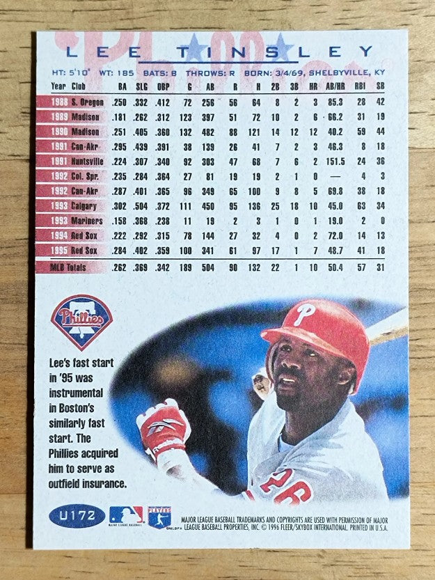 1996 Fleer Update #U172 Lee Tinsley