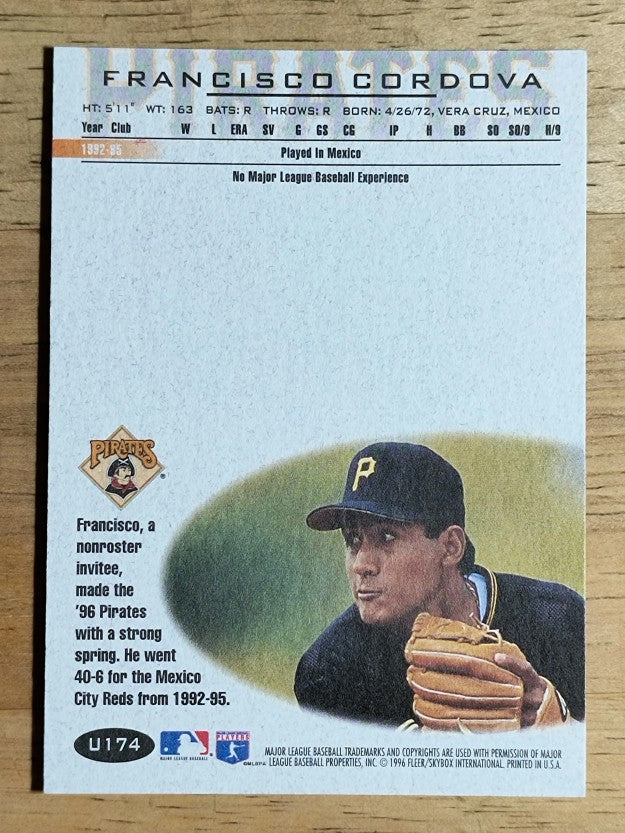 1996 Fleer Update #U174 Francisco Cordova RC