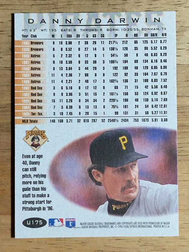 1996 Fleer Update #U175 Danny Darwin