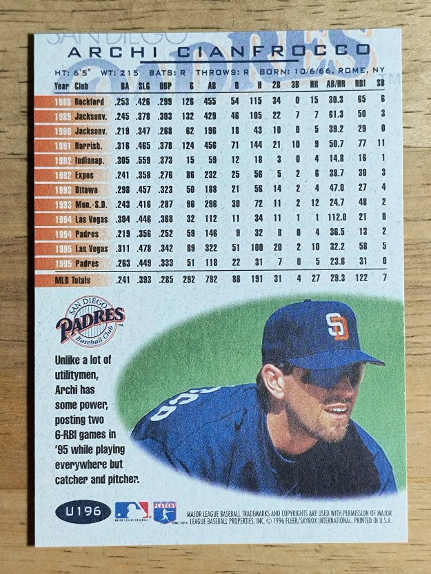 1996 Fleer Update #U196 Archi Cianfrocco