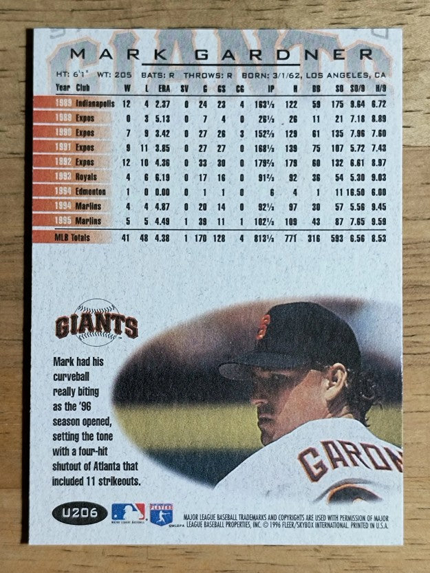 1996 Fleer Update #U206 Mark Gardner