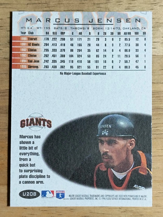 1996 Fleer Update #U208 Marcus Jensen