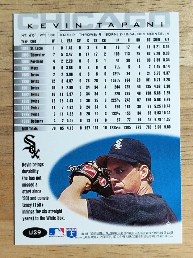 1996 Fleer Update Tiffany #U29 Kevin Tapani