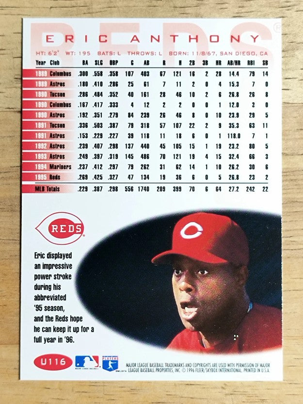 1996 Fleer Update Tiffany #U116 Eric Anthony