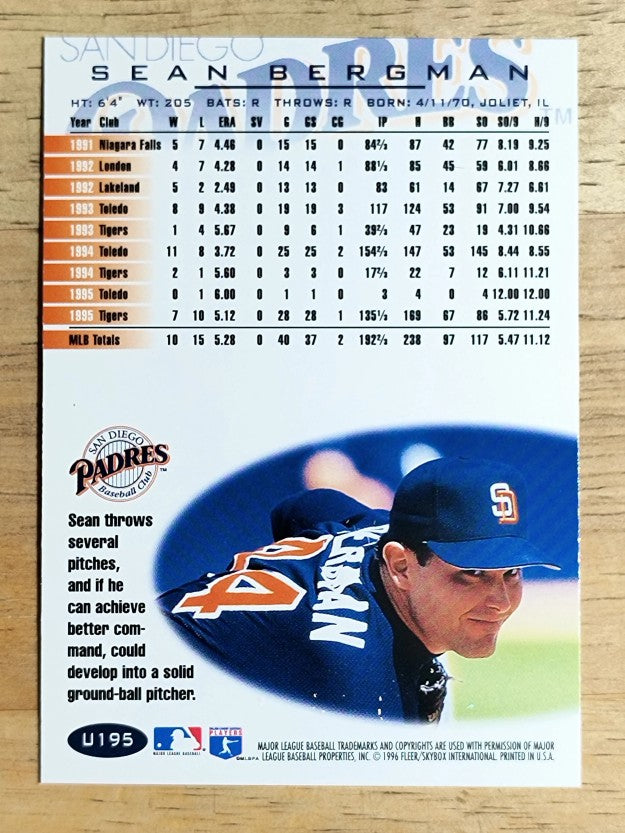 1996 Fleer Update Tiffany #U195 Sean Bergman
