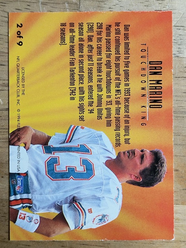1994 Ultra Touchdown Kings #2 Dan Marino