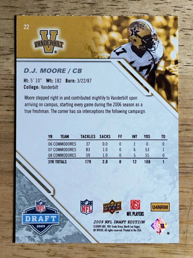 2009 Upper Deck Draft Edition #22 D.J. Moore RC