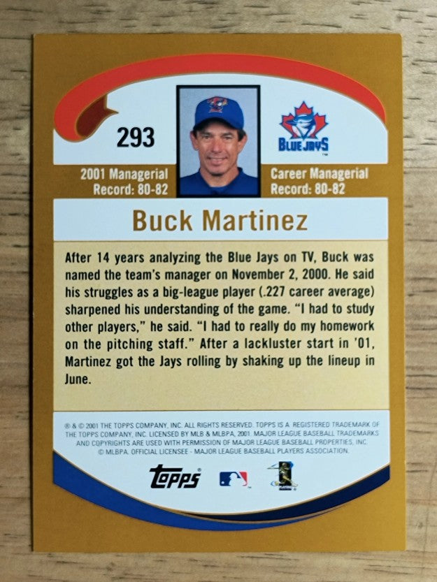 2002 Topps #293 Buck Martinez MG